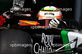 Sergio Perez (MEX) Sahara Force India F1 VJM07. 10.05.2014. Formula 1 World Championship, Rd 5, Spanish Grand Prix, Barcelona, Spain, Qualifying Day.