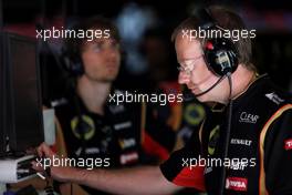 Mark Slade (GBR) Lotus F1 Team Race Engineer 10.05.2014. Formula 1 World Championship, Rd 5, Spanish Grand Prix, Barcelona, Spain, Qualifying Day.