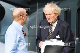 (L to R): Donald McKenzie (GBR) CVC Capital with Ron Walker (AUS) Chairman of the Australian GP Corporation. 10.05.2014. Formula 1 World Championship, Rd 5, Spanish Grand Prix, Barcelona, Spain, Qualifying Day.