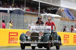 Max Chilton (GBR), Marussia F1 Team and Jean-Eric Vergne (FRA), Scuderia Toro Rosso   11.05.2014. Formula 1 World Championship, Rd 5, Spanish Grand Prix, Barcelona, Spain, Race Day.