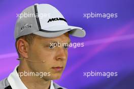 Kevin Magnussen (DEN), McLaren F1 during the press conference 08.05.2014. Formula 1 World Championship, Rd 5, Spanish Grand Prix, Barcelona, Spain, Preparation Day.