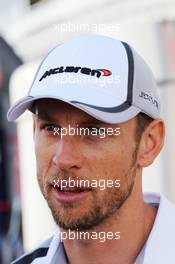 Jenson Button (GBR) McLaren. 08.05.2014. Formula 1 World Championship, Rd 5, Spanish Grand Prix, Barcelona, Spain, Preparation Day.