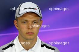 Kevin Magnussen (DEN), McLaren F1 during the press conference 08.05.2014. Formula 1 World Championship, Rd 5, Spanish Grand Prix, Barcelona, Spain, Preparation Day.