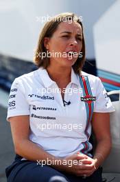 Claire Williams (GBR) Williams Deputy Team Principal. 08.05.2014. Formula 1 World Championship, Rd 5, Spanish Grand Prix, Barcelona, Spain, Preparation Day.