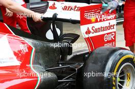 Ferrari F14-T rear wing detail. 08.05.2014. Formula 1 World Championship, Rd 5, Spanish Grand Prix, Barcelona, Spain, Preparation Day.