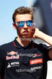 Daniil Kvyat (RUS) Scuderia Toro Rosso. 08.05.2014. Formula 1 World Championship, Rd 5, Spanish Grand Prix, Barcelona, Spain, Preparation Day.