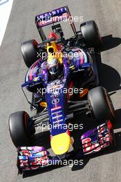 Sebastian Vettel (GER) Red Bull Racing RB10. 04.07.2014. Formula 1 World Championship, Rd 9, British Grand Prix, Silverstone, England, Practice Day.