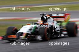 Nico Hulkenberg (GER) Sahara Force India F1 VJM07. 04.07.2014. Formula 1 World Championship, Rd 9, British Grand Prix, Silverstone, England, Practice Day.