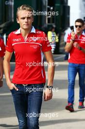 Max Chilton (GBR) Marussia F1 Team. 04.07.2014. Formula 1 World Championship, Rd 9, British Grand Prix, Silverstone, England, Practice Day.