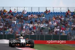 Sergio Perez (MEX), Sahara Force India  04.07.2014. Formula 1 World Championship, Rd 9, British Grand Prix, Silverstone, England, Practice Day.