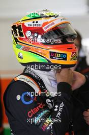 Sergio Perez (MEX) Sahara Force India F1. 04.07.2014. Formula 1 World Championship, Rd 9, British Grand Prix, Silverstone, England, Practice Day.