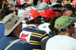 A Jenson Button (GBR) McLaren fan. 04.07.2014. Formula 1 World Championship, Rd 9, British Grand Prix, Silverstone, England, Practice Day.