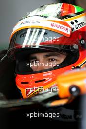 Sergio Perez (MEX), Sahara Force India  04.07.2014. Formula 1 World Championship, Rd 9, British Grand Prix, Silverstone, England, Practice Day.