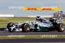 Lewis Hamilton (GBR) Mercedes AMG F1 W05. 04.07.2014. Formula 1 World Championship, Rd 9, British Grand Prix, Silverstone, England, Practice Day.