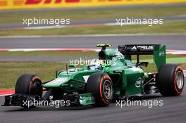 Marcus Ericsson (SWE) Caterham CT05. 04.07.2014. Formula 1 World Championship, Rd 9, British Grand Prix, Silverstone, England, Practice Day.