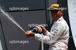 1st place Lewis Hamilton (GBR) Mercedes AMG F1. 06.07.2014. Formula 1 World Championship, Rd 9, British Grand Prix, Silverstone, England, Race Day.