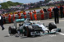 Lewis Hamilton (GBR) Mercedes AMG F1. 06.07.2014. Formula 1 World Championship, Rd 9, British Grand Prix, Silverstone, England, Race Day.