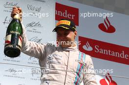 2nd place Valtteri Bottas (FIN) Williams FW36. 06.07.2014. Formula 1 World Championship, Rd 9, British Grand Prix, Silverstone, England, Race Day.