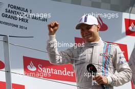 2nd place Valtteri Bottas (FIN) Williams FW36. 06.07.2014. Formula 1 World Championship, Rd 9, British Grand Prix, Silverstone, England, Race Day.
