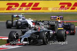 Kevin Magnussen (DEN) McLaren MP4-29. 06.07.2014. Formula 1 World Championship, Rd 9, British Grand Prix, Silverstone, England, Race Day.