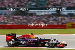 Sebastian Vettel (GER) Red Bull Racing RB10. 06.07.2014. Formula 1 World Championship, Rd 9, British Grand Prix, Silverstone, England, Race Day.