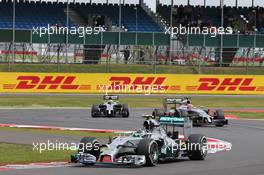 Nico Rosberg (GER) Mercedes AMG F1 W05. 06.07.2014. Formula 1 World Championship, Rd 9, British Grand Prix, Silverstone, England, Race Day.