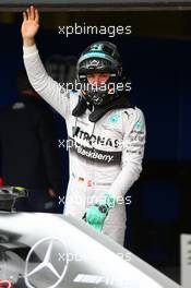 Pole for Nico Rosberg (GER) Mercedes AMG F1 W05. 05.07.2014. Formula 1 World Championship, Rd 9, British Grand Prix, Silverstone, England, Qualifying Day.