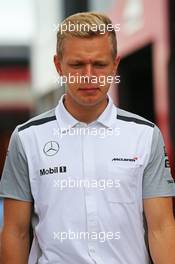 Kevin Magnussen (DEN) McLaren. 05.07.2014. Formula 1 World Championship, Rd 9, British Grand Prix, Silverstone, England, Qualifying Day.