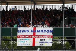 Banner for Lewis Hamilton (GBR) Mercedes AMG F1.
