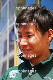 Kamui Kobayashi (JPN) Caterham. 03.07.2014. Formula 1 World Championship, Rd 9, British Grand Prix, Silverstone, England, Preparation Day.
