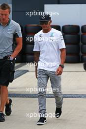 Lewis Hamilton (GBR) Mercedes AMG F1. 03.07.2014. Formula 1 World Championship, Rd 9, British Grand Prix, Silverstone, England, Preparation Day.