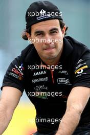 Sergio Perez (MEX), Sahara Force India  03.07.2014. Formula 1 World Championship, Rd 9, British Grand Prix, Silverstone, England, Preparation Day.
