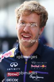 Sebastian Vettel (GER) Red Bull Racing. 03.07.2014. Formula 1 World Championship, Rd 9, British Grand Prix, Silverstone, England, Preparation Day.