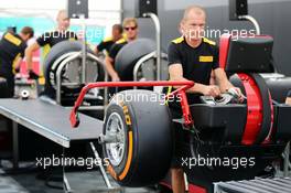 Pirelli tyre engineers. 03.07.2014. Formula 1 World Championship, Rd 9, British Grand Prix, Silverstone, England, Preparation Day.