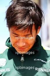 Kamui Kobayashi (JPN) Caterham. 03.07.2014. Formula 1 World Championship, Rd 9, British Grand Prix, Silverstone, England, Preparation Day.