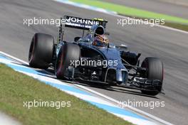 Kevin Magnussen (DEN), McLaren F1  18.07.2014. Formula 1 World Championship, Rd 10, German Grand Prix, Hockenheim, Germany, Practice Day.