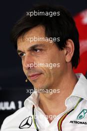 Toto Wolff (GER) Mercedes AMG F1 Shareholder and Executive Director in the FIA Press Conference. 18.07.2014. Formula 1 World Championship, Rd 10, German Grand Prix, Hockenheim, Germany, Practice Day.