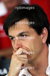 Toto Wolff (GER) Mercedes AMG F1 Shareholder and Executive Director in the FIA Press Conference. 18.07.2014. Formula 1 World Championship, Rd 10, German Grand Prix, Hockenheim, Germany, Practice Day.