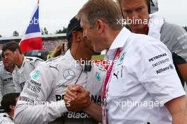 Lewis Hamilton (GBR) Mercedes AMG F1 on the grid. 20.07.2014. Formula 1 World Championship, Rd 10, German Grand Prix, Hockenheim, Germany, Race Day.