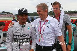 Lewis Hamilton (GBR) Mercedes AMG F1 on the grid. 20.07.2014. Formula 1 World Championship, Rd 10, German Grand Prix, Hockenheim, Germany, Race Day.