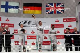 Nico Rosberg (GER), Mercedes AMG F1 Team, Valtteri Bottas (FIN), Williams F1 Team and Lewis Hamilton (GBR), Mercedes AMG F1 Team  20.07.2014. Formula 1 World Championship, Rd 10, German Grand Prix, Hockenheim, Germany, Race Day.