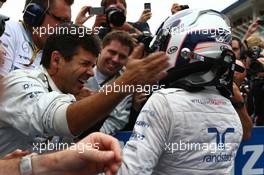 2nd place Valtteri Bottas (FIN) Williams FW36. 20.07.2014. Formula 1 World Championship, Rd 10, German Grand Prix, Hockenheim, Germany, Race Day.