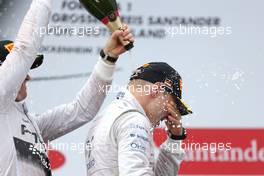 Nico Rosberg (GER), Mercedes AMG F1 Team and Valtteri Bottas (FIN), Williams F1 Team  20.07.2014. Formula 1 World Championship, Rd 10, German Grand Prix, Hockenheim, Germany, Race Day.