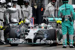 Lewis Hamilton (GBR), Mercedes AMG F1 Team during pitstop 20.07.2014. Formula 1 World Championship, Rd 10, German Grand Prix, Hockenheim, Germany, Race Day.