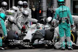 Lewis Hamilton (GBR), Mercedes AMG F1 Team during pitstop 20.07.2014. Formula 1 World Championship, Rd 10, German Grand Prix, Hockenheim, Germany, Race Day.