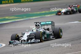 Lewis Hamilton (GBR) Mercedes AMG F1 W05. 20.07.2014. Formula 1 World Championship, Rd 10, German Grand Prix, Hockenheim, Germany, Race Day.