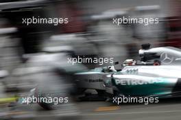 Lewis Hamilton (GBR), Mercedes AMG F1 Team during pitstop 20.07.2014. Formula 1 World Championship, Rd 10, German Grand Prix, Hockenheim, Germany, Race Day.