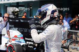 Valtteri Bottas (FIN) Williams celebrates his second position in qualifying parc ferme. 19.07.2014. Formula 1 World Championship, Rd 10, German Grand Prix, Hockenheim, Germany, Qualifying Day.