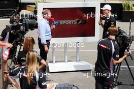 Nico Hulkenberg (GER) Sahara Force India F1 with Martin Brundle (GBR) Sky Sports Commentator. 17.07.2014. Formula 1 World Championship, Rd 10, German Grand Prix, Hockenheim, Germany, Preparation Day.