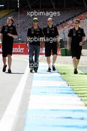 Sergio Perez (MEX) Sahara Force India F1 walks the circuit. 17.07.2014. Formula 1 World Championship, Rd 10, German Grand Prix, Hockenheim, Germany, Preparation Day.